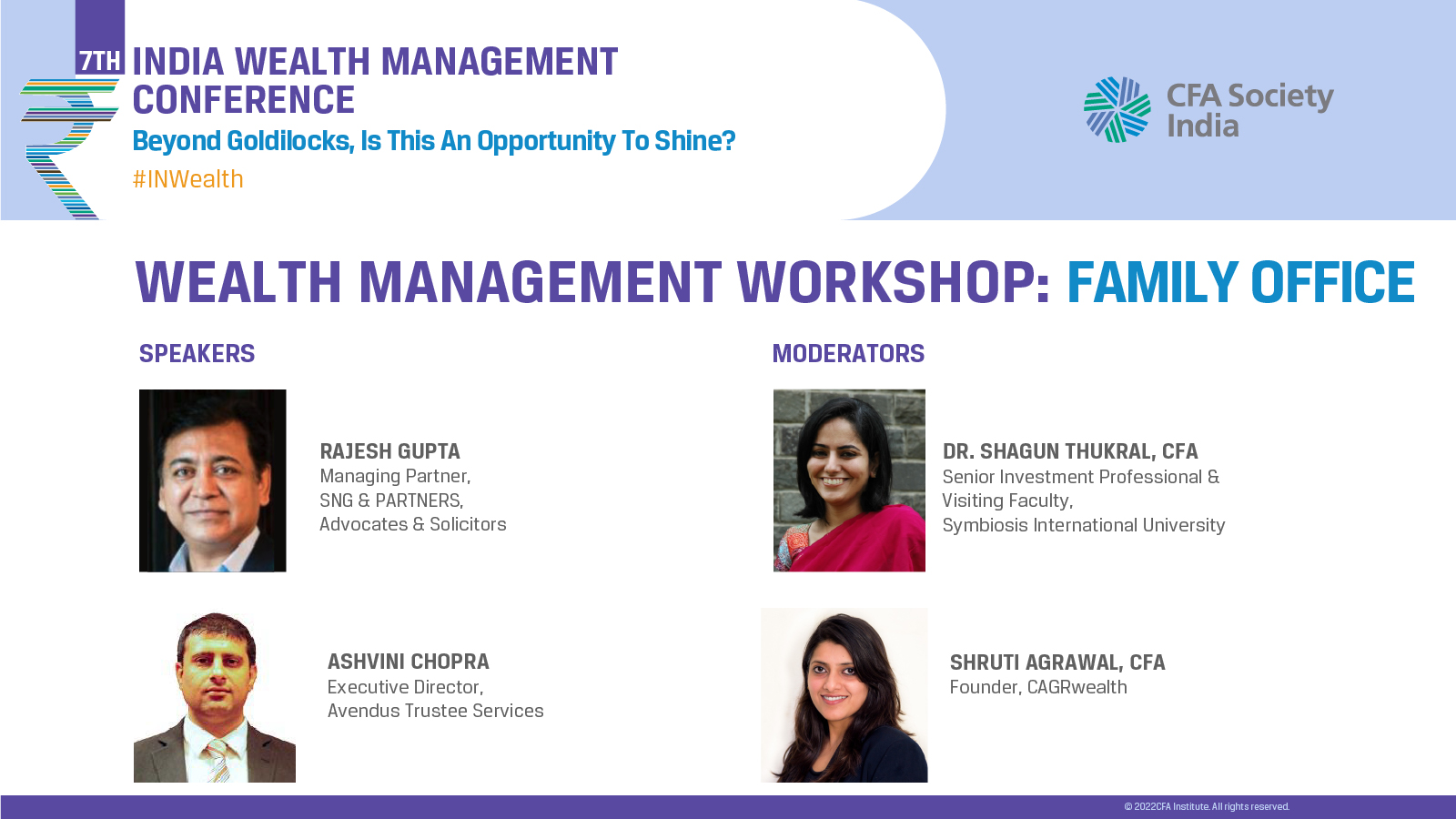 Wealth Management Workshop: Family Office - CFA Society India